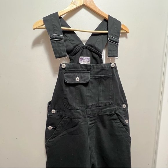 VINTAGE Y2K Nevada Black  Denim Carpenter Overalls - Picture 2 of 8